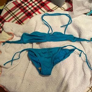 Vintage 90s Sirena Women’s Teal String Bikini